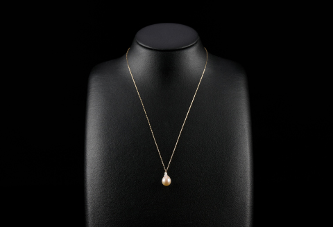 8ミリ可愛いアコヤバロックパールペンダントネックレス：B660-001