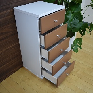 43.5チェストキャンディ5段（全6色）【諸富家具】：B700-002