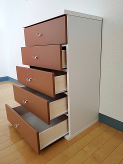 60チェストキャンディ5段（全6色）【諸富家具】：B790-007