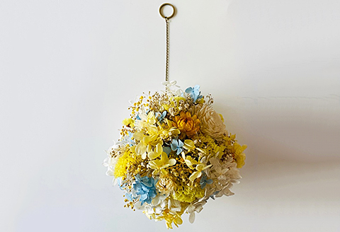ドライフラワー＆プリザーブドフラワーボール：B180-037