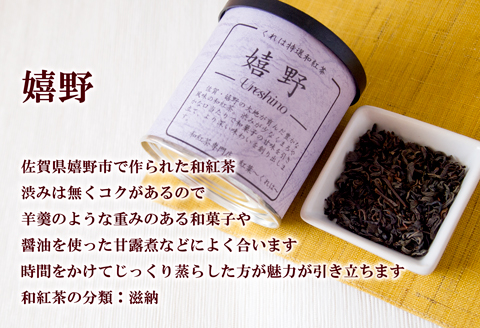 佐賀（嬉野紅茶・伊万里紅茶）和紅茶飲み比べセット 2缶：A085-044