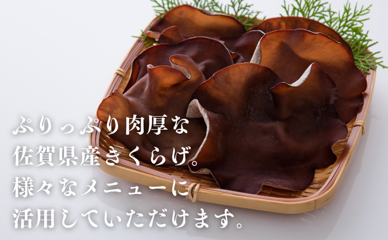 佐賀県産乾燥きくらげ4袋（手作業）：B130-025