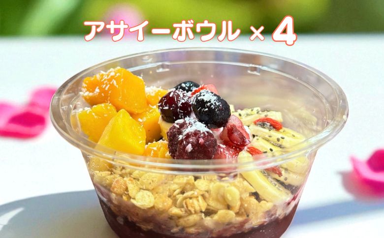 フルーツたっぷりアサイーボウル 250g×4個 小サイズ アサイー スイーツ 美容 健康 ヘルシー ：B240-023