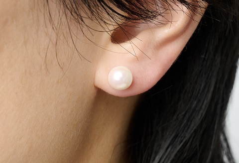 7.5mmアコヤパール直付けピアス：B740-010