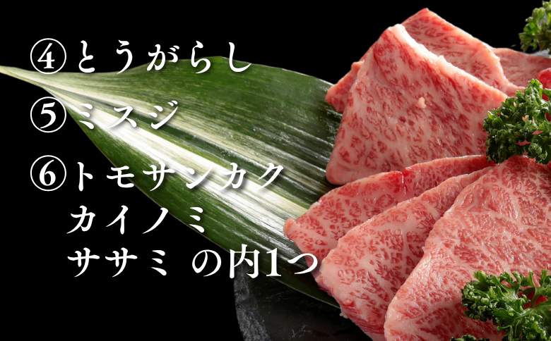 【定期便6回】佐賀牛 希少部位 定期便 6回 ザブトン 三角バラ イチボ とうがらし ミスジ トモサンカク カイノミ ササミ 400g×6回 黒毛和牛 牛肉 ブランド牛：C118-006