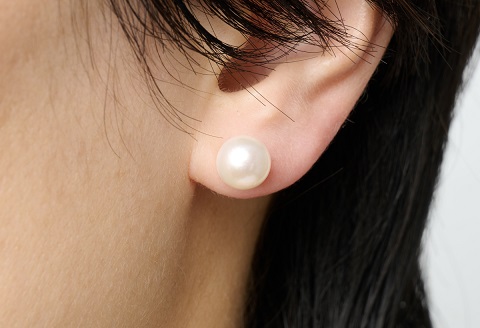 8.5mmアコヤパール直付けピアス 真珠 パール アクセサリー ピアス シンプル：B930-005