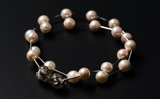 7.5-8アコヤ真珠シルバーパイプステーションネックレス40 ジュエリー アクセサリー ネックレス シンプル エレガント 真珠 パール 美穂野 佐賀市 ：C167-010