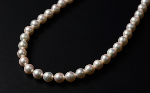 【数量僅か】艶々セミラウンド8～8.5アコヤ真珠ネックレス 43cm ジュエリー アクセサリー ネックレス 真珠 パール 美穂野 佐賀市 ：C200-047