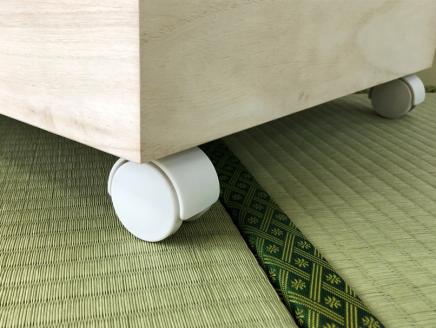 桐たんす 総桐収納 浅深4段キャスター付 KR-4DCM：B750-001