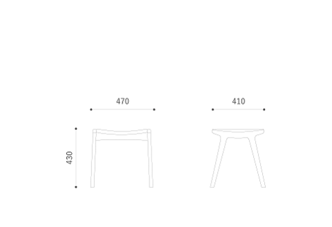 GADO stool《 CBA 》【諸富家具】：C162-004
