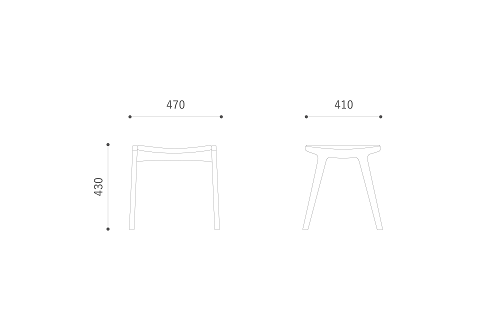 GADO stool《 MBR 》【諸富家具】：C162-005