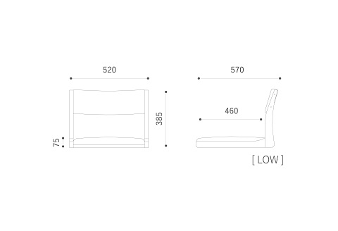 SUZU / LOW《 NWH 》【諸富家具】：C143-011