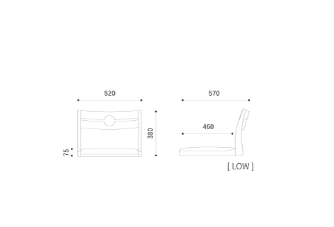 KOMA / LOW《 NA-C 》【諸富家具】：C151-011