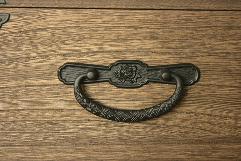 桐たんす 民芸タンス 牡丹5段：C368-001