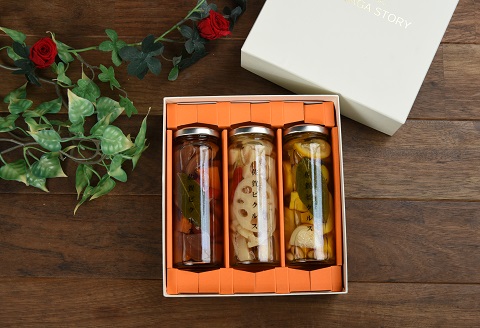 佐賀産熟成お酢使用【佐賀野菜のピクルス】3本：B140-050