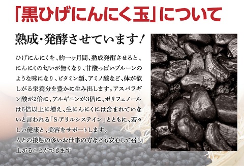 新時代の手作り熟成・発酵黒ひげにんにく玉：B100-030