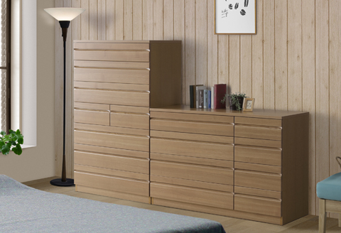 ノーツ 85-7段チェスト ハンドナチュラル色【諸富家具】：C337-001