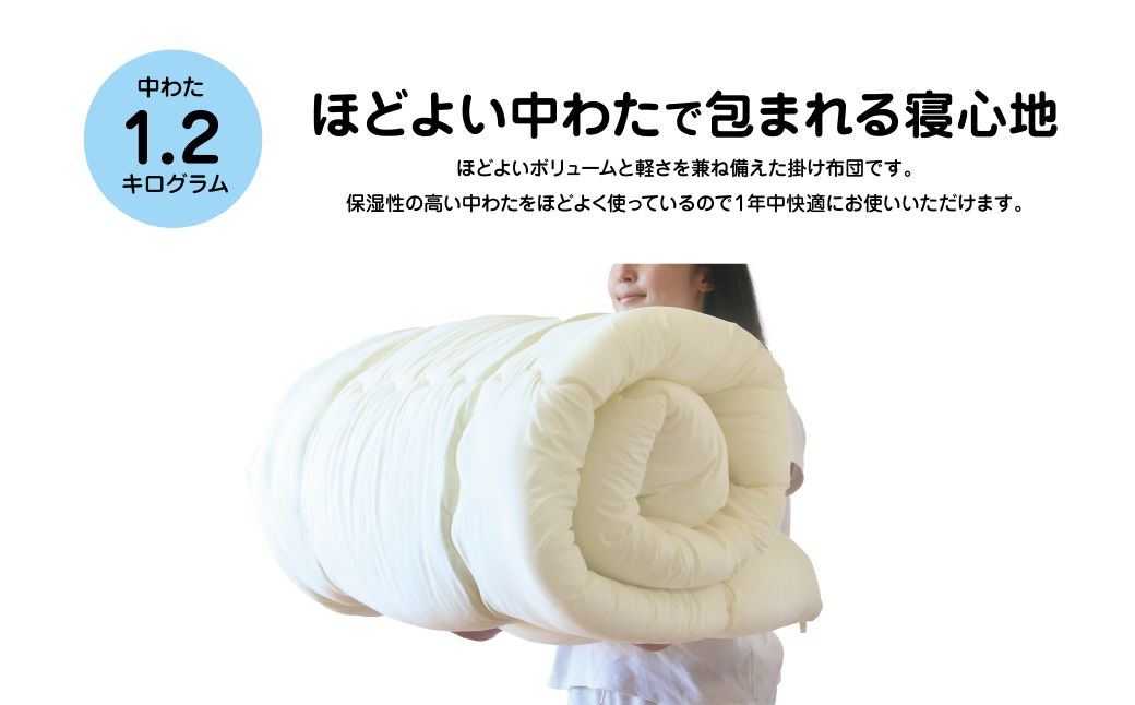 年中使えて洗える掛け布団 シングル（全3色）：B145-022