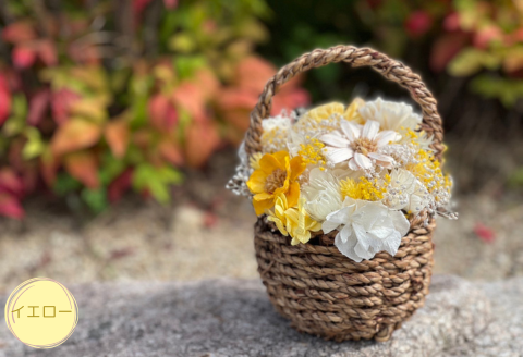 【4回定期便】ドライフラワーバスケットアレンジ：B865-003