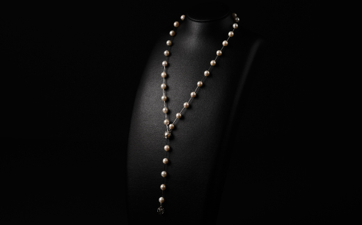 7.5-8アコヤ真珠シルバーパイプステーションネックレス60 ジュエリー アクセサリー ネックレス シンプル エレガント 真珠 パール 美穂野 佐賀市 ：C200-046