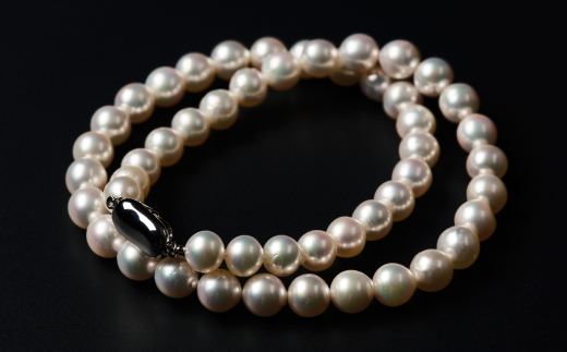 【数量僅か】艶々セミラウンド8～8.5アコヤ真珠ネックレス 43cm ジュエリー アクセサリー ネックレス 真珠 パール 美穂野 佐賀市 ：C200-047