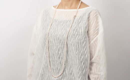 7.5-8アコヤ真珠120cmセミバロックロングネックレス ジュエリー アクセサリー ネックレス 真珠 パール 美穂野 佐賀市 ：C440-007