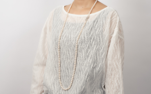 8-8.5アコヤ真珠120cmセミバロックロングネックレス ジュエリー アクセサリー ネックレス 真珠 パール 美穂野 佐賀市 ：C520-003