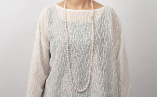 8.5-9アコヤ真珠120cmセミバロックロングネックレス ジュエリー アクセサリー ネックレス 真珠 パール 美穂野 佐賀市 ：C600-005