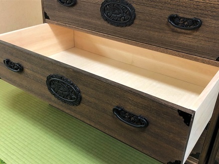 桐たんす 総桐民芸タンス日和 75幅5段：C247-003