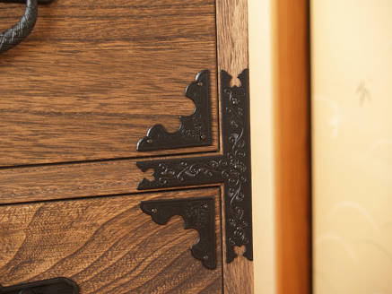 桐たんす 民芸タンス 牡丹5段：C368-001