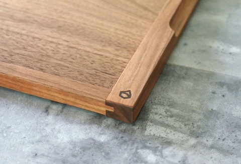 お盆（ウォールナット）：B320-002