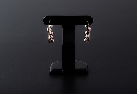 華やかラインアコヤ真珠イヤーカフピアス：C223-002