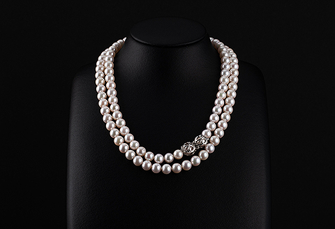 60cm真円系アコヤ真珠ネックレス＆ブレス：C947-001
