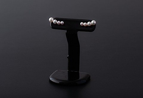 高級感！縦横2wayアコヤ真珠ピアス：C205-001