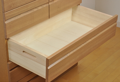 ノーツ 100-7段チェスト ハンドナチュラル色【諸富家具】：C368-002