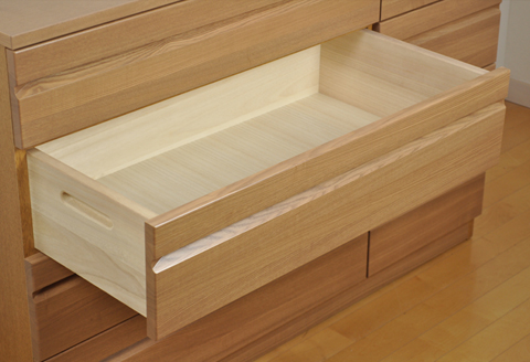 ノーツ 120-4段チェスト ハンドナチュラル色【諸富家具】：C327-002