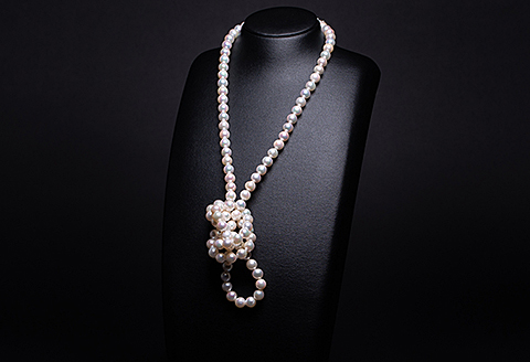 8.5-9アコヤ真珠バロックロングネックレス：C440-002