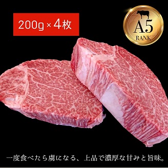 佐賀牛ヒレ肉 200g×4：C102-005