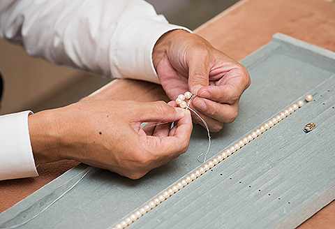 42cm真円系アコヤ真珠ネックレス：C454-001