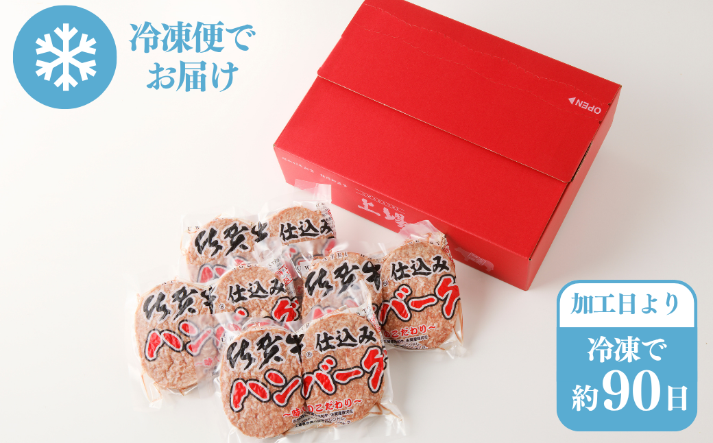 佐賀牛仕込みハンバーグ 8個：B130-048