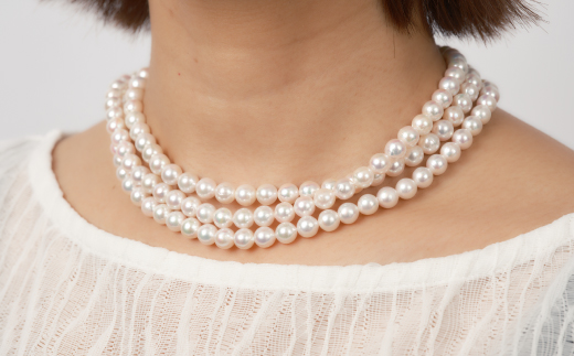7.5-8アコヤ真珠120cmセミバロックロングネックレス ジュエリー アクセサリー ネックレス 真珠 パール 美穂野 佐賀市 ：C440-007