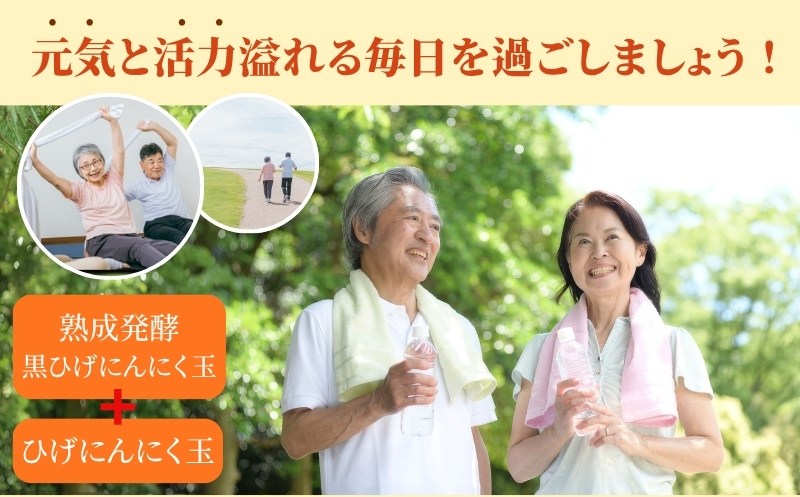 【ポスト投函】ひげにんにくの伝統製法 選べる2種セット（熟成発酵黒ひげにんにく・発芽ひげにんにく）：B115-037 2袋セット