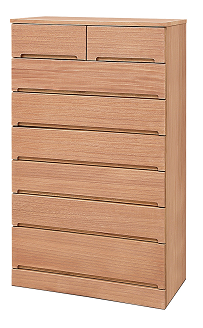 桐たんす 総桐柿渋染め パーシモン75幅7段：C257-002