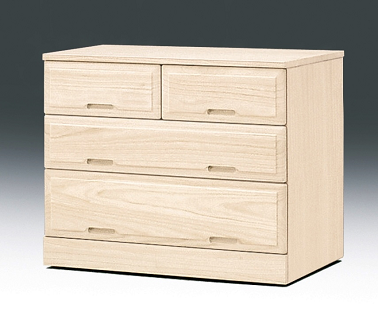 桐たんす 総桐クローゼット収納75幅3段 KC-75：C108-012