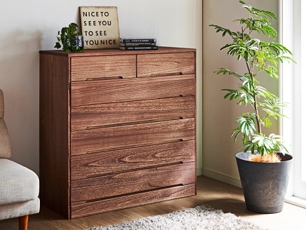 桐たんす 総桐タンス ヤマブキ6段BR：C216-007