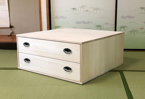 桐たんす 総桐押入収納布団台2杯引 75B：B850-004