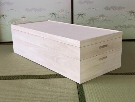 桐たんす 着物収納の定番 桐箱2段 KR-1M：B535-004