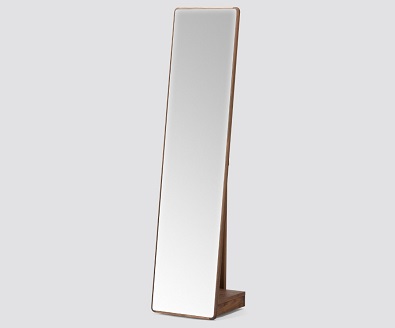 クルヴァ40スタンドミラー WN ウレタン塗装【諸富家具】：C317-005