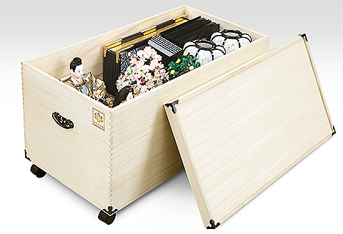 桐たんす 総桐ひな人形収納ケース深型1段 TS-1BL：B750-002