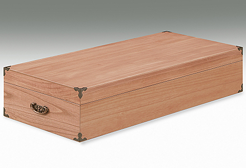 桐たんす 柿渋染め総桐着物収納ケース1段：B650-006